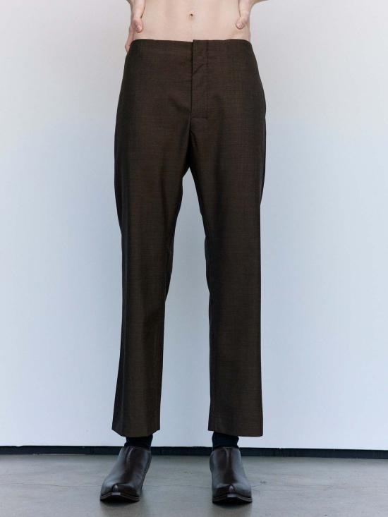  가브리엘라 콜 가먼츠 스트레이트 팬츠 205번 브라운 여름 울 테일러드 팬츠 - GABRIELA COLL GARMENTS