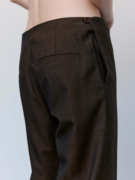  가브리엘라 콜 가먼츠 스트레이트 팬츠 205번 브라운 여름 울 테일러드 팬츠 - GABRIELA COLL GARMENTS