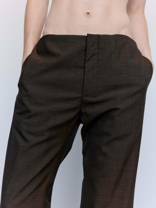  가브리엘라 콜 가먼츠 스트레이트 팬츠 205번 브라운 여름 울 테일러드 팬츠 - GABRIELA COLL GARMENTS