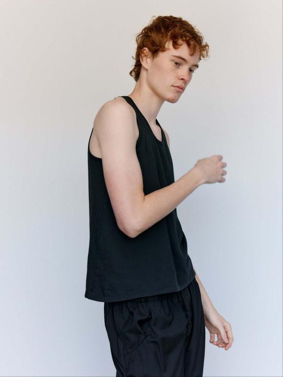  가브리엘라 콜 가먼츠 민소매 티셔츠 326번 블랙 오가닉 코튼 탱크탑 - GABRIELA COLL GARMENTS