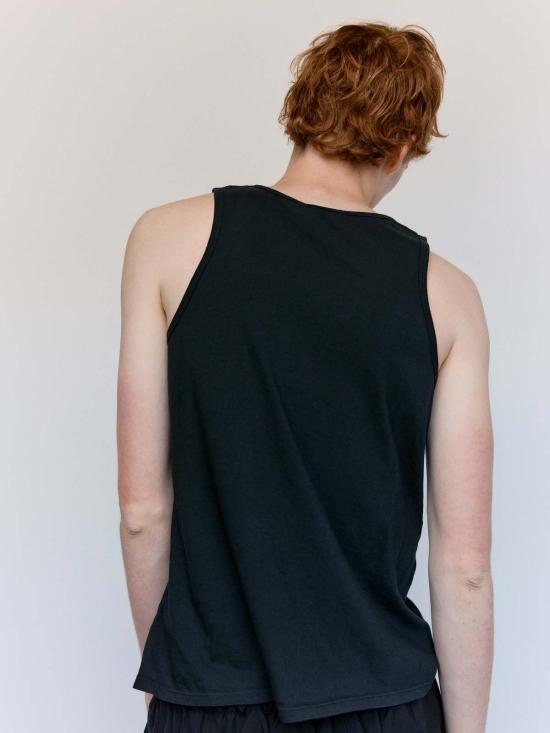  가브리엘라 콜 가먼츠 민소매 티셔츠 326번 블랙 오가닉 코튼 탱크탑 - GABRIELA COLL GARMENTS