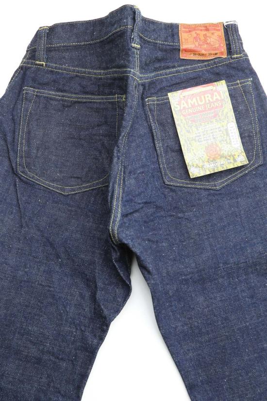  사무라이 진스 데님 팬츠 사무라이 진 S2000 Hx II 15.8oz 사무라이 코튼 GL3 셀비지 데님 릴렉스 스트레이트 진 - SAMURAI JEANS