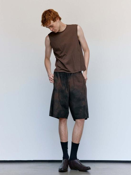  가브리엘라 콜 가먼츠 민소매 티셔츠 33번 브라운 오가닉 코튼 민소매 티셔츠 - GABRIELA COLL GARMENTS