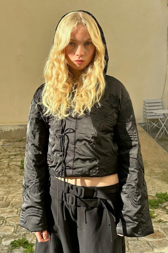  SAEMDI 봄버 자켓 사엠디 자수 재킷 블랙 - OTHER BRANDS