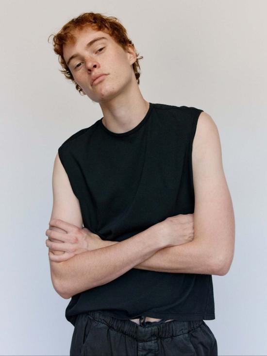  가브리엘라 콜 가먼츠 민소매 티셔츠 33번 유기농 면 민소매 티셔츠 블랙 - GABRIELA COLL GARMENTS