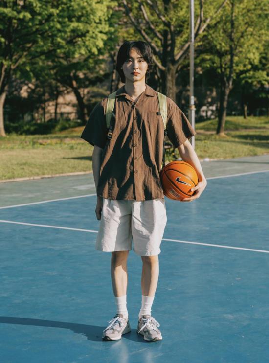  캐피 디자인 반팔 셔츠 카피 자카드 캠프 칼라  브라운 - KAPPY DESIGN