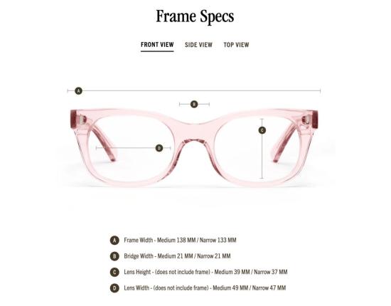  캐디스 안경 빅스비 돋보기  투명 핑크 - CADDIS