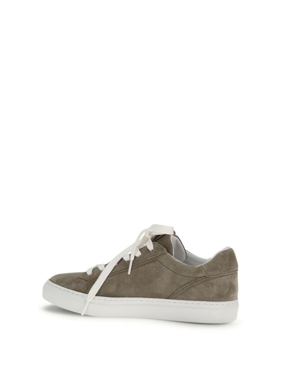 26SS 브루넬로 쿠치넬리 프레셔스 루프 스웨이드 스니커즈 MZSFG2525 C8850 GREY - BRUNELLO CUCINELLI