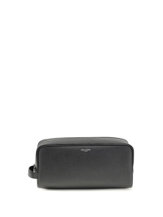 26SS 생로랑 그레인 엠보스드 레더 그루밍 케이스 6093471GF0N 1000 BLACK