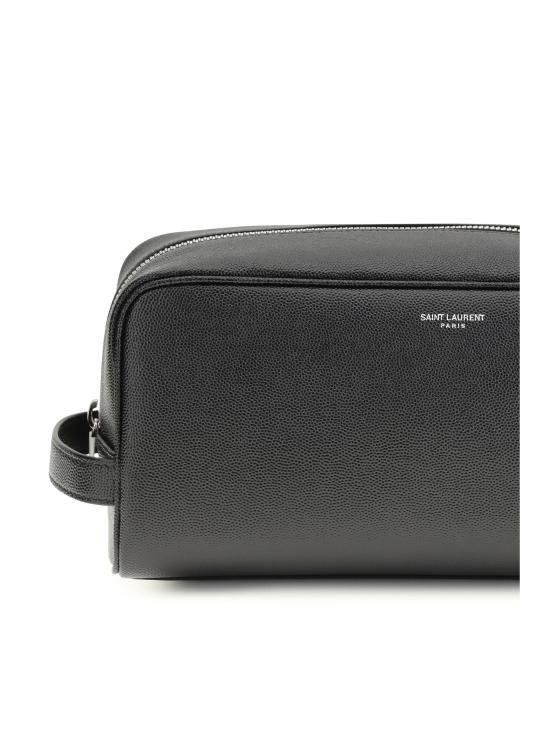 26SS 생로랑 그레인 엠보스드 레더 그루밍 케이스 6093471GF0N 1000 BLACK - SAINT LAURENT