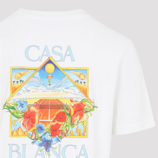 26SS 카사블랑카 반팔 티셔츠 MSS26JTS00113 WHITE - CASABLANCA