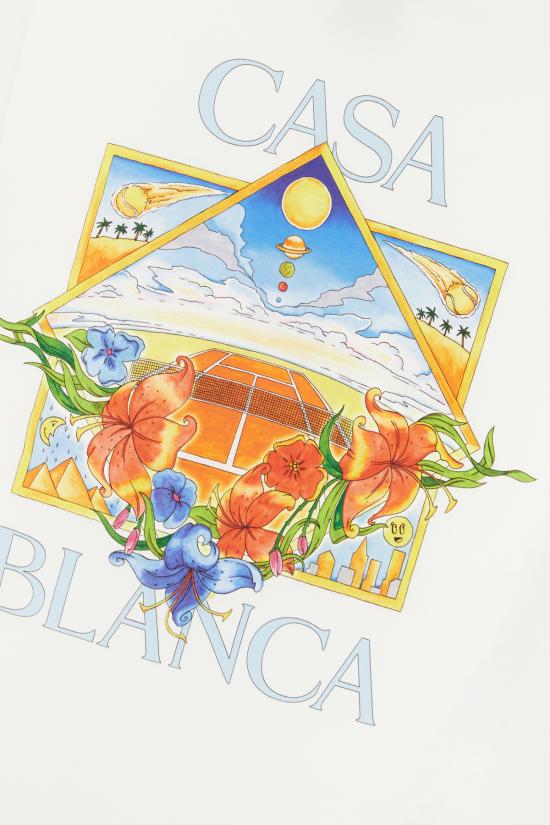 26SS 카사블랑카 반팔 티셔츠 MSS26JTS00113 WHITE - CASABLANCA