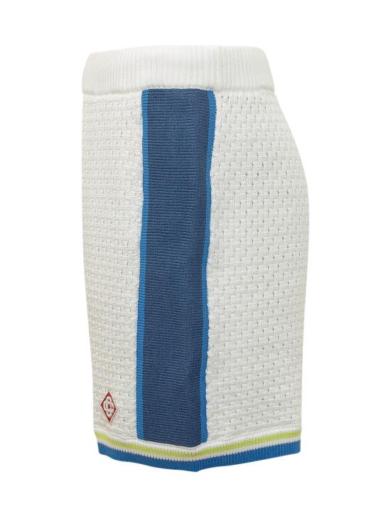 26SS 카사블랑카 숏팬츠 MSS26KW1311 01 WHITE BLUE - CASABLANCA