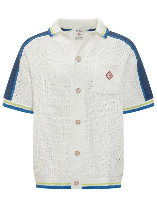 26SS 카사블랑카 긴팔 셔츠 MSS26KW1310 01 WHITE BLUE