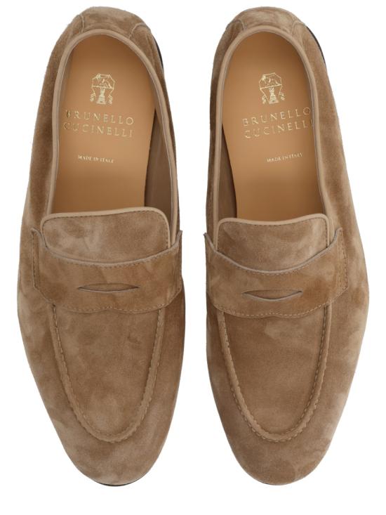 26SS 브루넬로 쿠치넬리 스웨이드 소프트 페니로퍼 MZUCAHG730 C2767 BEIGE - BRUNELLO CUCINELLI