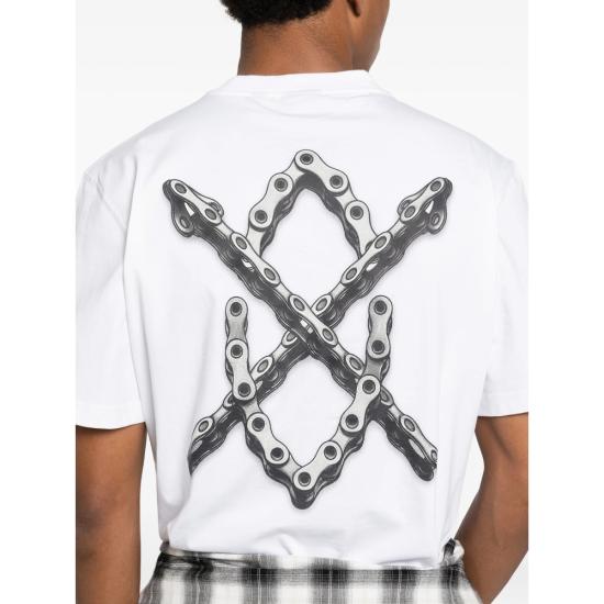 26SS 데일리 페이퍼 반팔 티셔츠 2610068 CHAIN WHITE - DAILY PAPER