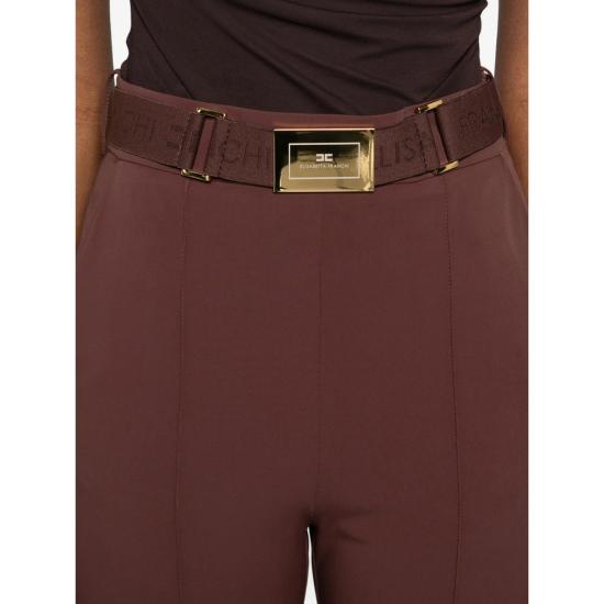 26SS 엘리자베타프랜치 스트레이트 팬츠 PA13261E2 644 BROWN - ELISABETTA FRANCHI