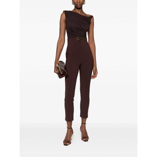 26SS 엘리자베타프랜치 블라우스 BO01361E2 EV9 BROWN BLACK - ELISABETTA FRANCHI