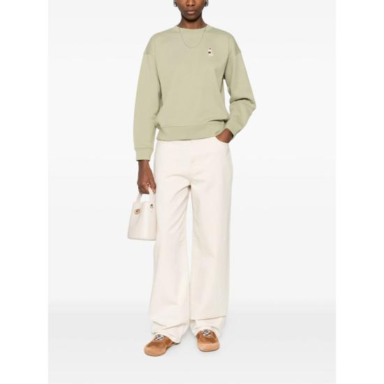 26SS 메종키츠네 드레스드 폭스 컴포트 스웨트셔츠 QW00306KM0341 DUGRE GREEN - MAISON KITSUNE