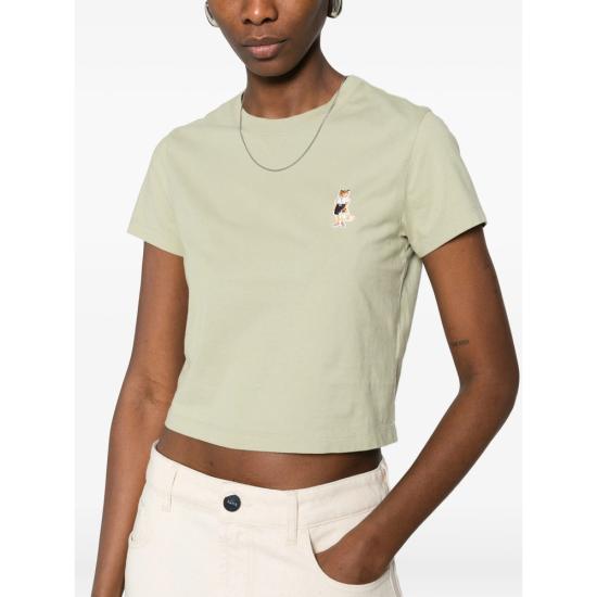 26SS 메종키츠네 반팔 티셔츠 QW00113KJ7026 DUGRE GREEN - MAISON KITSUNE