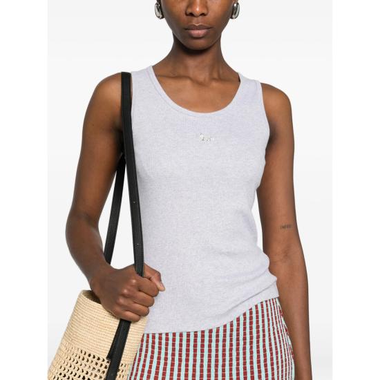 26SS 메종키츠네 베이비 폭스 립드 탱크탑 MW00121KA0033 LGRME GREY - MAISON KITSUNE