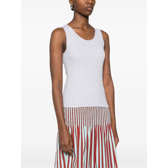 26SS 메종키츠네 베이비 폭스 립드 탱크탑 MW00121KA0033 LGRME GREY - MAISON KITSUNE