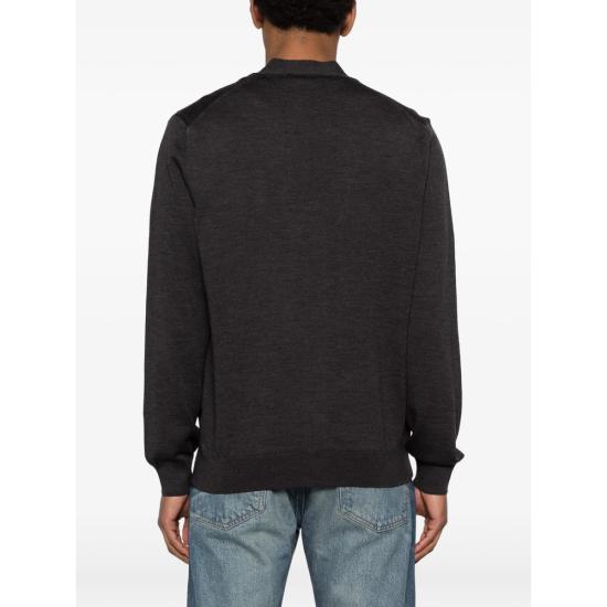 26SS 메종키츠네 더블 폭스 헤드 레귤러 가디건 OM051CFKT1181 ANTHR GREY - MAISON KITSUNE