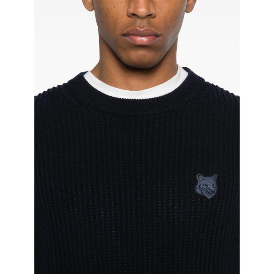 26SS 메종키츠네 스웨터 QM00806KT1189 CNAVY BLUE - MAISON KITSUNE