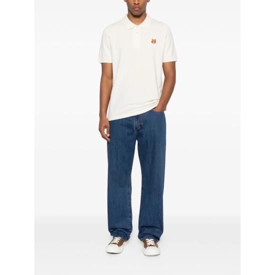 26SS 메종키츠네 폭스 헤드 레귤러 폴로 티셔츠 PM00209KP0002 NBEIG NEUTRALS - MAISON KITSUNE