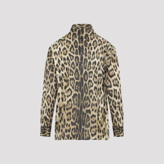 26SS 로베르토 카발리 블라우스 WQT704 9HQ71 Brown - ROBERTO CAVALLI