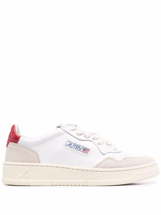 26SS 오트리 메달리스트 로우 레더 스니커즈 AULW LS43 White