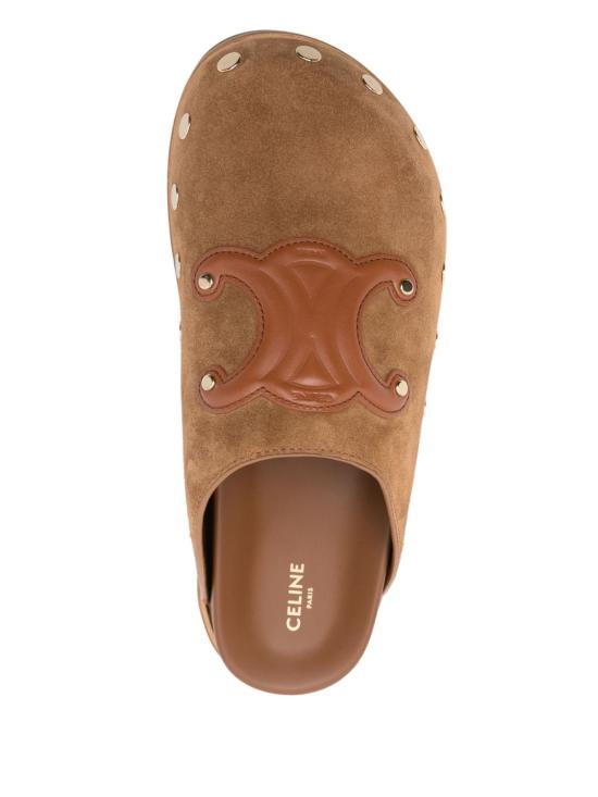 26SS 셀린느 피테아 클로그 363013 954C18NC Leather Brown - CELINE