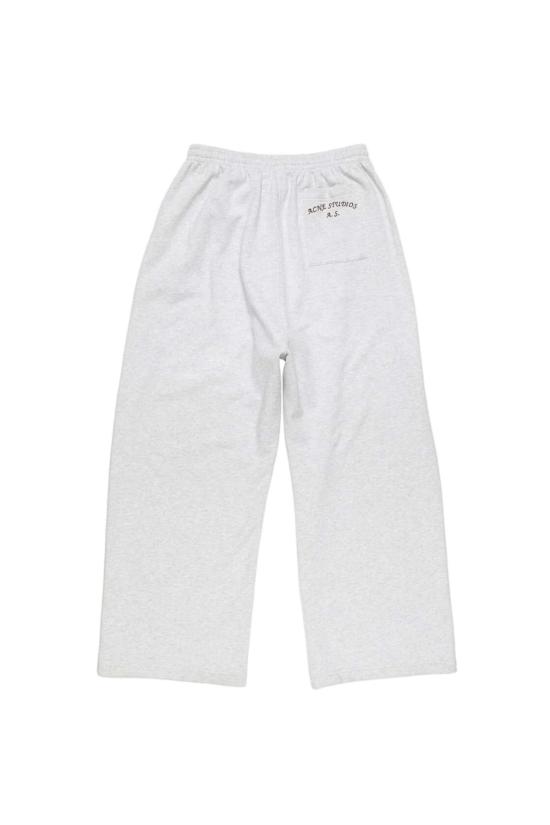  아크네 스튜디오 트레이닝/조거 팬츠 플리스 로고 스웨트팬츠 페일 그레이 멜란지 - ACNE STUDIOS