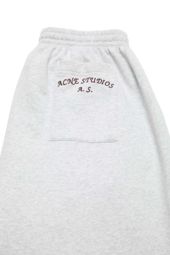 아크네 스튜디오 트레이닝/조거 팬츠 플리스 로고 스웨트팬츠 페일 그레이 멜란지 - ACNE STUDIOS