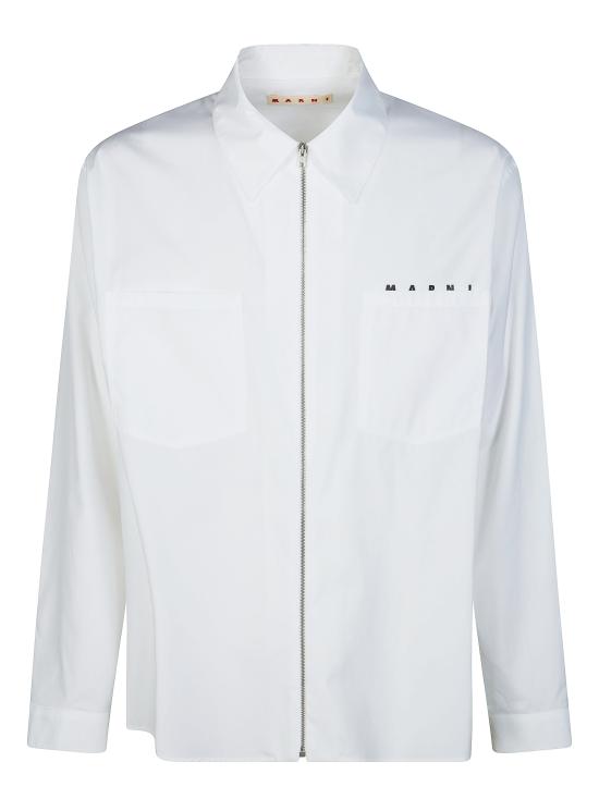 26SS 마르니 긴팔 셔츠 CUMU0297P0USCT88 LOW01 BIANCO