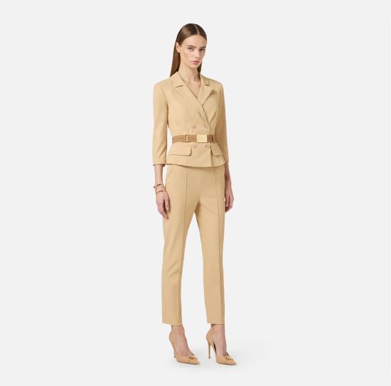 26SS 엘리자베타프랜치 수트 자켓 GI22461E2 470 Camel - ELISABETTA FRANCHI