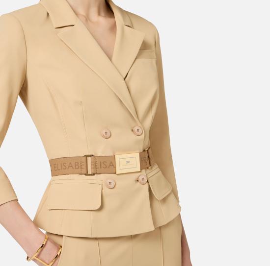 26SS 엘리자베타프랜치 수트 자켓 GI22461E2 470 Camel - ELISABETTA FRANCHI
