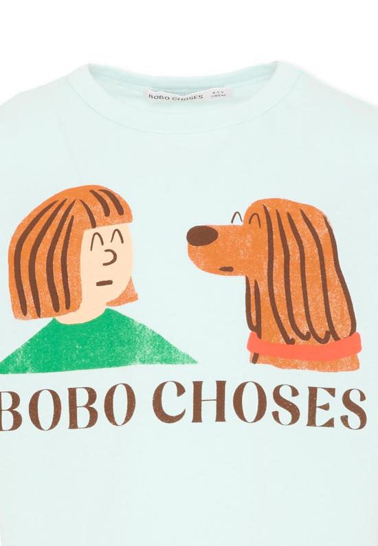 26SS [키즈] 보보쇼즈 티셔츠 B126AC011 LIGHT BLUE - BOBO CHOSES