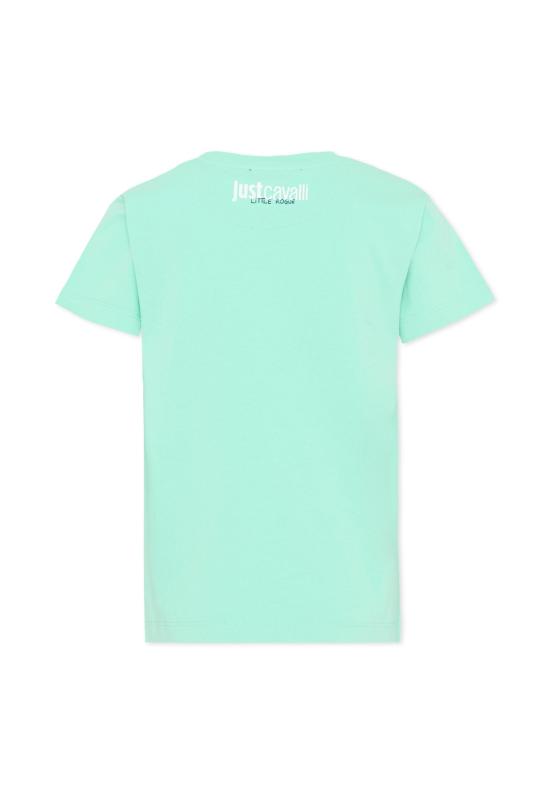 26SS [키즈] Just cavalli kids 티셔츠 JBP26066TS GREEN OCEAN WAVE LIGHT BLUE - OTHER BRANDS