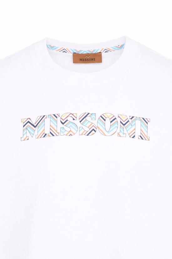 26SS [키즈] 미소니 티셔츠 MY8P11 Z3672 100MC WHITE - MISSONI