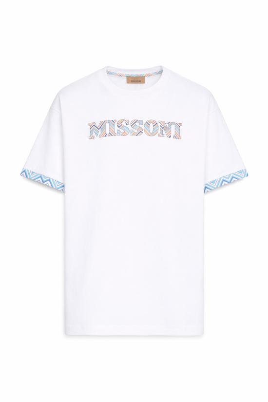 26SS [키즈] 미소니 티셔츠 MY8P11 Z3672 100MC WHITE - MISSONI