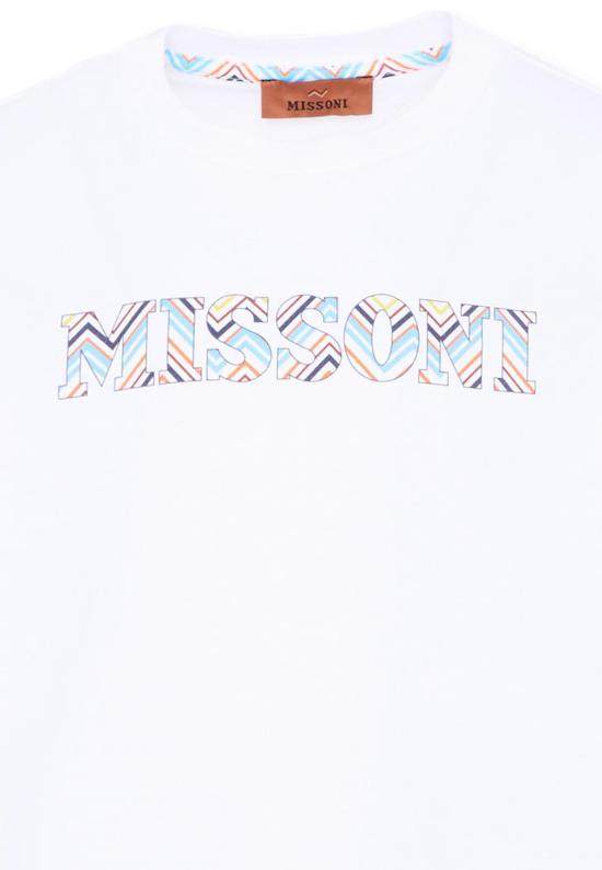 26SS [키즈] 미소니 티셔츠 MY8P11 Z3672 100MC WHITE - MISSONI