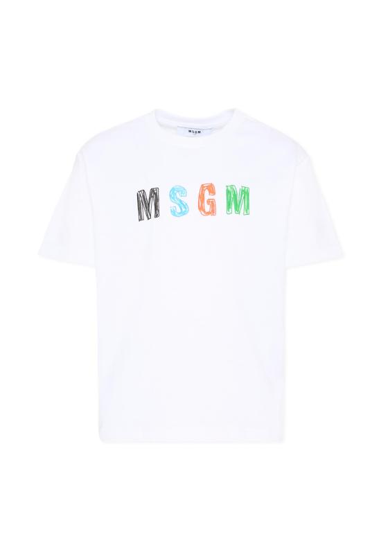 26SS [키즈] 엠에스지엠 티셔츠 S6MSJBTH232 001 WHITE