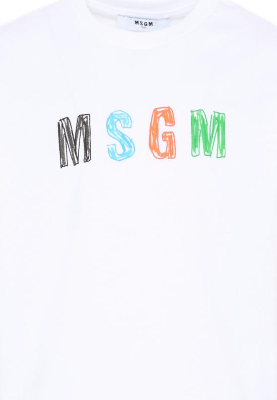 26SS [키즈] 엠에스지엠 티셔츠 S6MSJBTH232 001 WHITE - MSGM