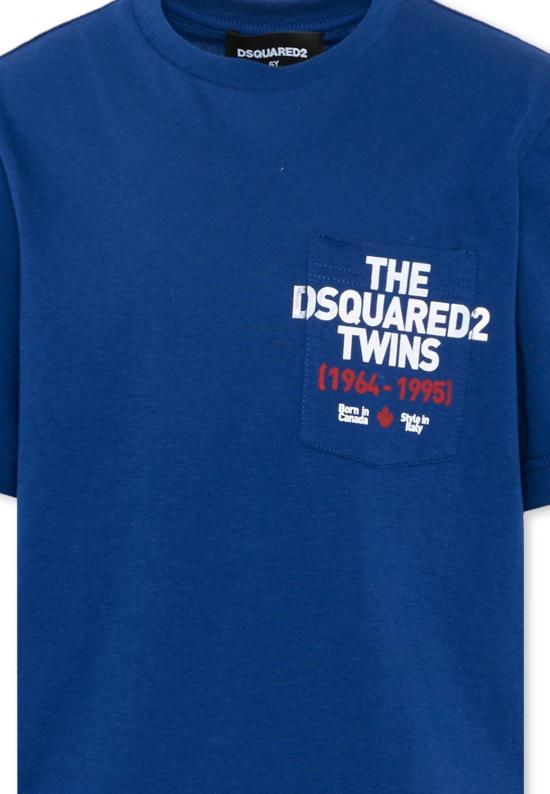 26SS [키즈] 디스퀘어드2 티셔츠 DQ3166 D004G DQ865 BLUE - DSQUARED2