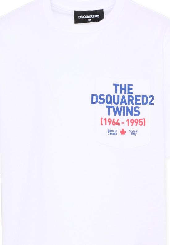 26SS [키즈] 디스퀘어드2 티셔츠 DQ3166 D004G DQ100 WHITE - DSQUARED2