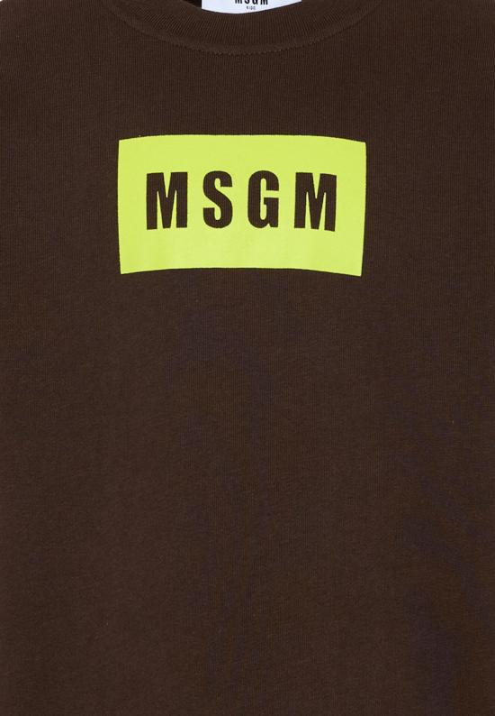 26SS [키즈] 엠에스지엠 트레이닝 상의 S6MSJUSW009 943 BROWN - MSGM