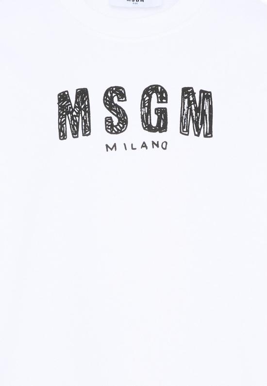 26SS [키즈] 엠에스지엠 트레이닝 상의 S6MSJUSW008 001 WHITE - MSGM