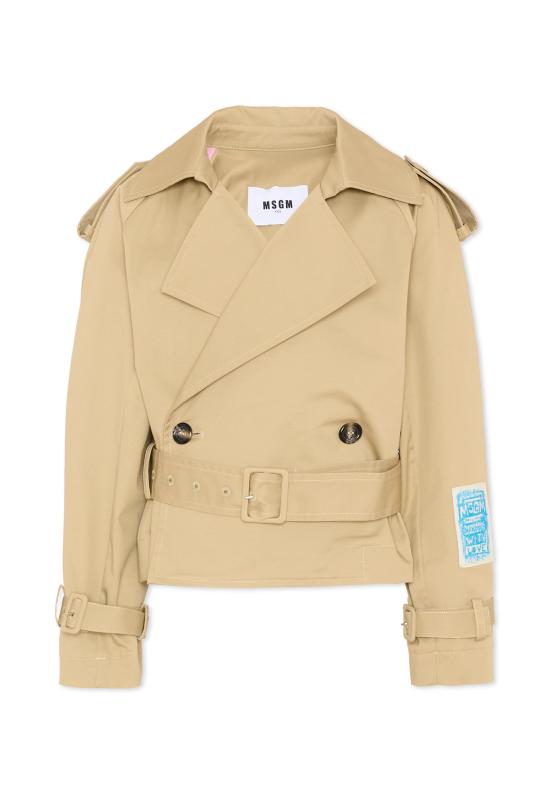 26SS [키즈] 엠에스지엠 트렌치 코트 S6MSJGJK132 015 BEIGE - MSGM