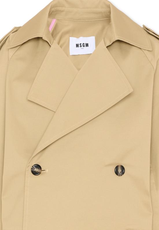 26SS [키즈] 엠에스지엠 트렌치 코트 S6MSJGJK132 015 BEIGE - MSGM